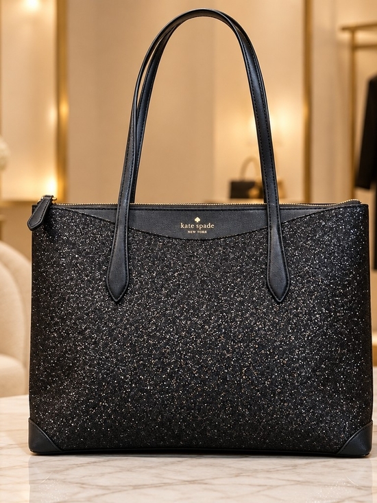 kate spade Handbags - Kate Spade Glitter Joeley Large Bag-Black